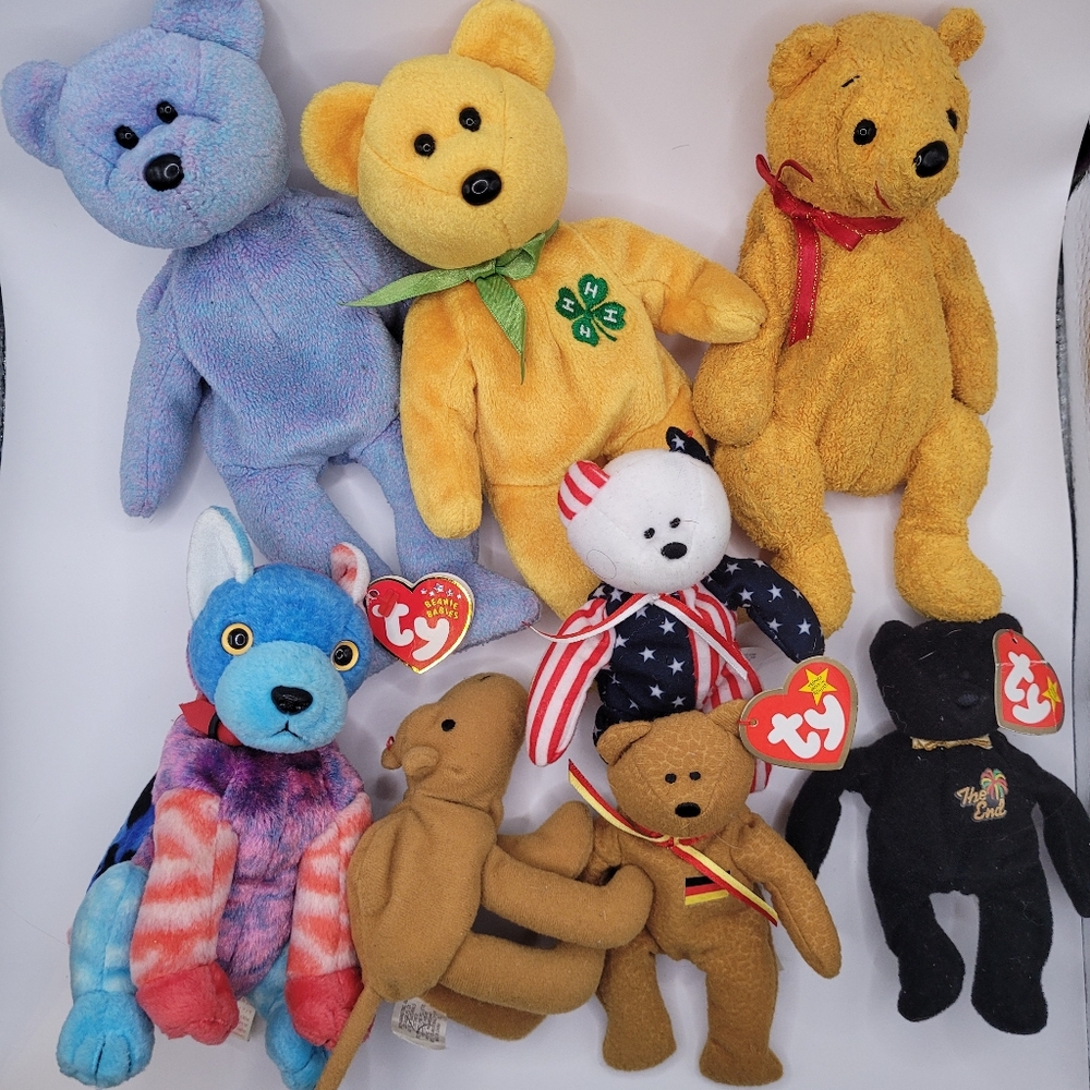TY Beanie Babies Plush Toy Set - Multicolor LOT